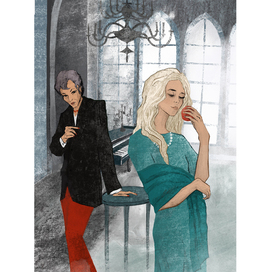 Illustration for the book « The Girl with alabaster skin»