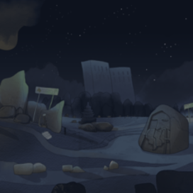 Каменный мудрец в музее Валунов в Минске