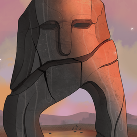 Моаи на болоте