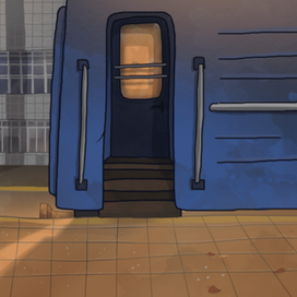 Вагон на вокзале