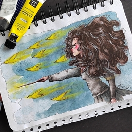 Гермиона, её золотые птички и "опуньо!" 