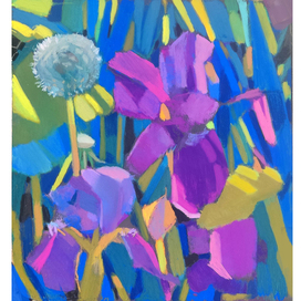 ирис и одуванчики