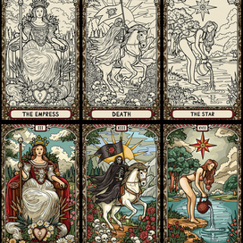 Таро в винтажном стиле