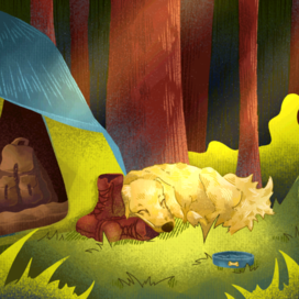 Почтовая открытка #1 из серии "Поход" 