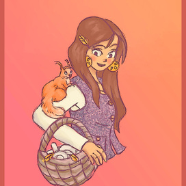 Девушка с белкой