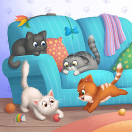 Иллюстрация для книги "Котята"