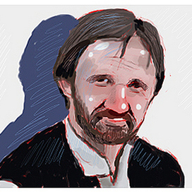 Портрет Димы Избалыкова, известного омского деятеля андеграундных искусств