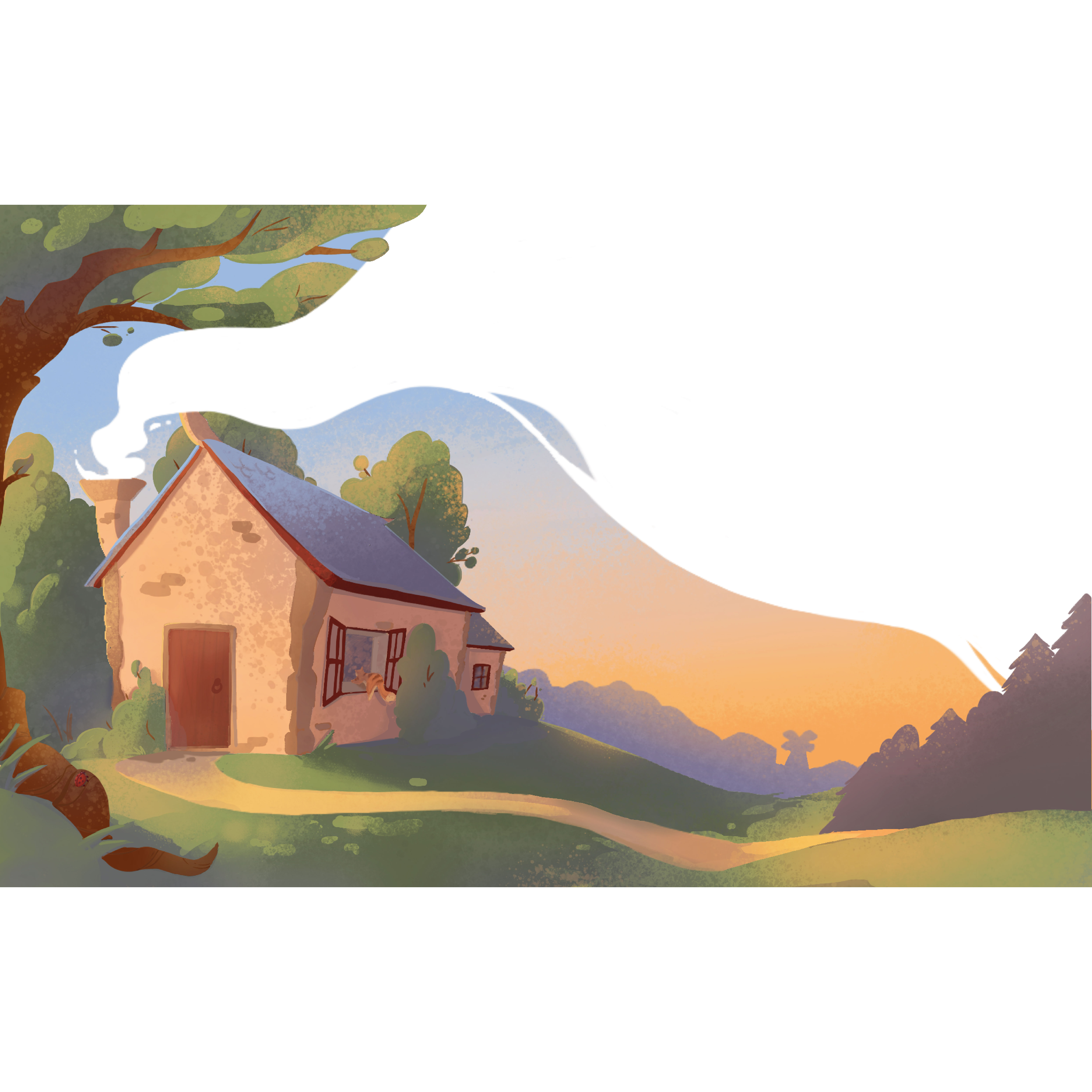 Книжная иллюстрация к произведению "Красная шапочка"