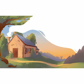 Книжная иллюстрация к произведению "Красная шапочка"