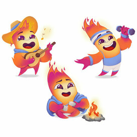 Бренд-персонаж, маскот Огонёк