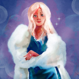 девушка в шубе