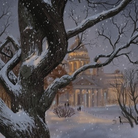 Снег в Петербурге