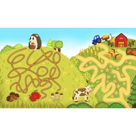 лабиринты на полянке и ферме