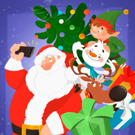 Новый год. Селфи с Дедом Морозом