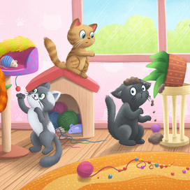 Иллюстрация для книги "Котята"