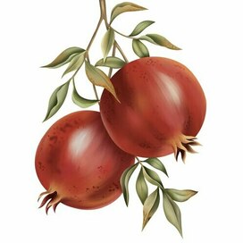  Веточка с гранатами