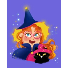 Ведьмочка с котиком