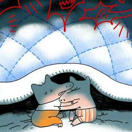 Иллюстрация к сказке "Три поросёнка"