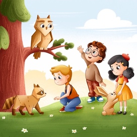 Картонные животные