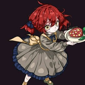 Девочка с красными волосами 