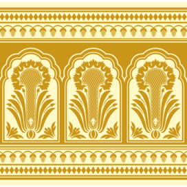 Бесшовный цветочный узор в ближневосточной стиле