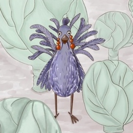 Красный гребешок и ожерелье