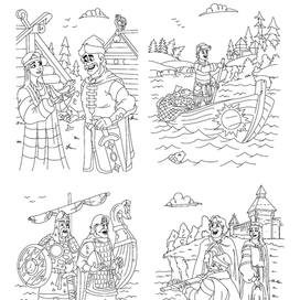 Детская патриотическая раскраска