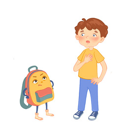 Иллюстрации к пособию для младших школьников. Портфель