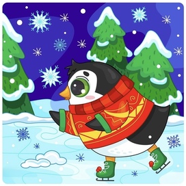 Иллюстрация на основе эмоджи #winteremojiart