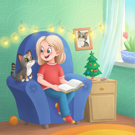 Иллюстрация для книги "Mushka and the Naughty List"