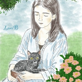 Девушка с котом