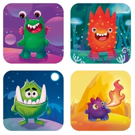 Иллюстрации с монстриками для карточек настольной игры