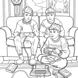 Иллюстрация для раскраски