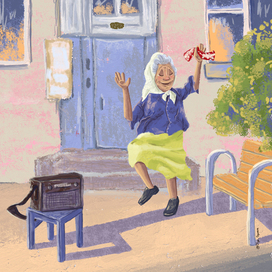 Бабушка танцует