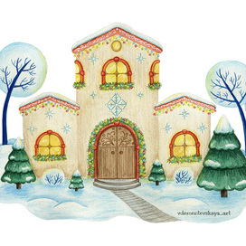 Сказочный домик. Элемент для настольной игры.