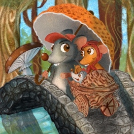 мышата на прогулке