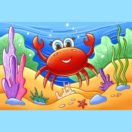 Иллюстрация Морской краб.