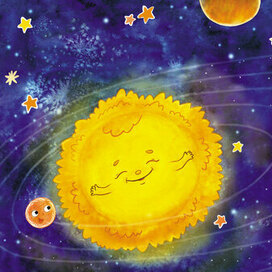 Разворот к авторской сказке "Солнце". Автор Олеся Новак (Оксана Енжаева).