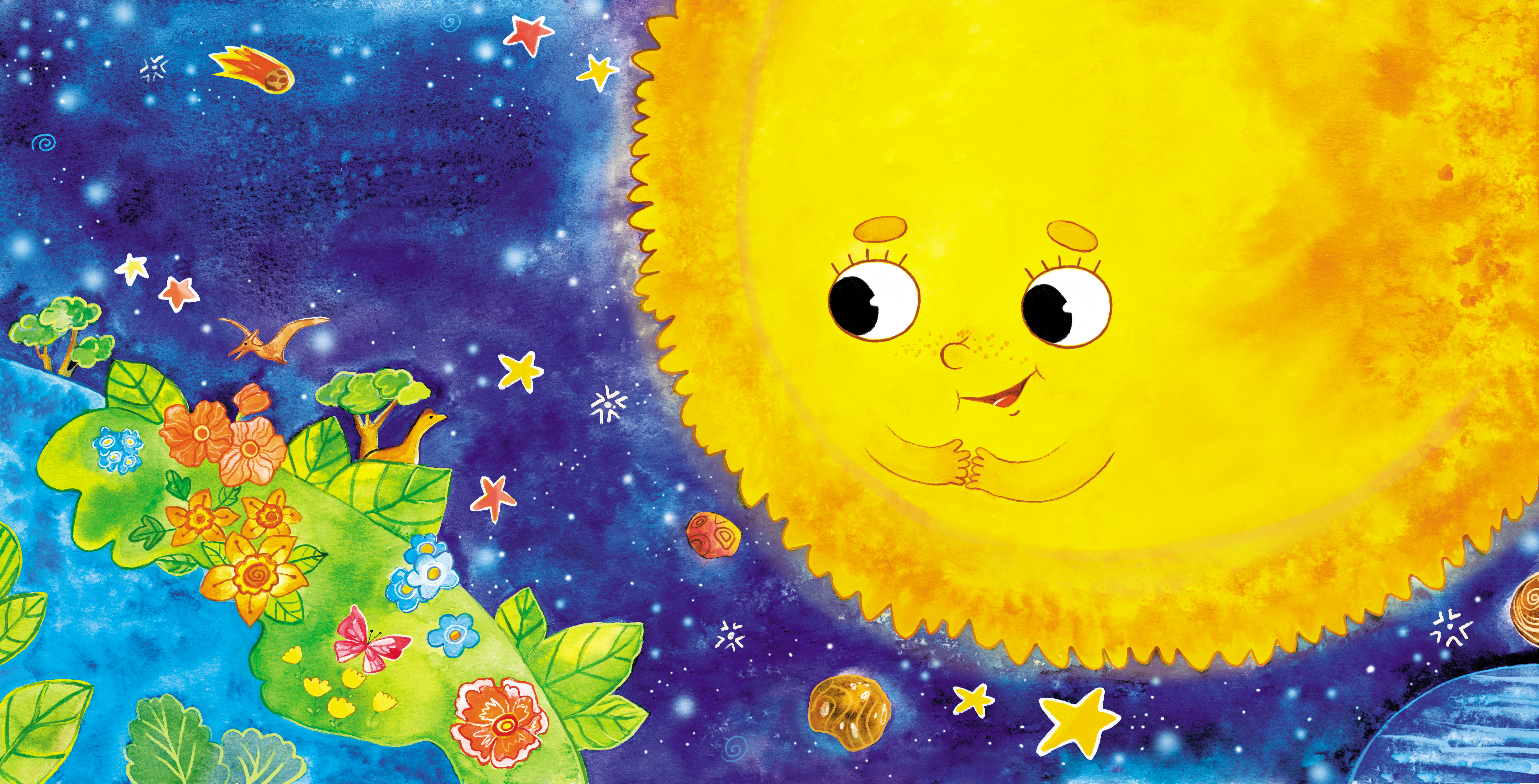 Разворот к авторской сказке "Солнце". Автор Олеся Новак (Оксана Енжаева)