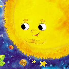 Разворот к авторской сказке "Солнце". Автор Олеся Новак (Оксана Енжаева)