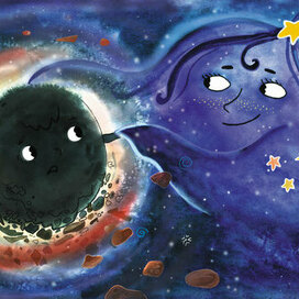 Иллюстрация для авточркой сказки "Солнце". Автор Олеся Новак (Оксана Енжаева)