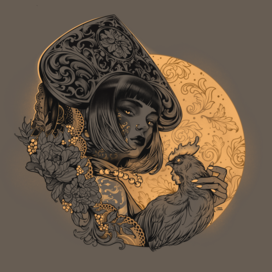 Девушка с пернатым