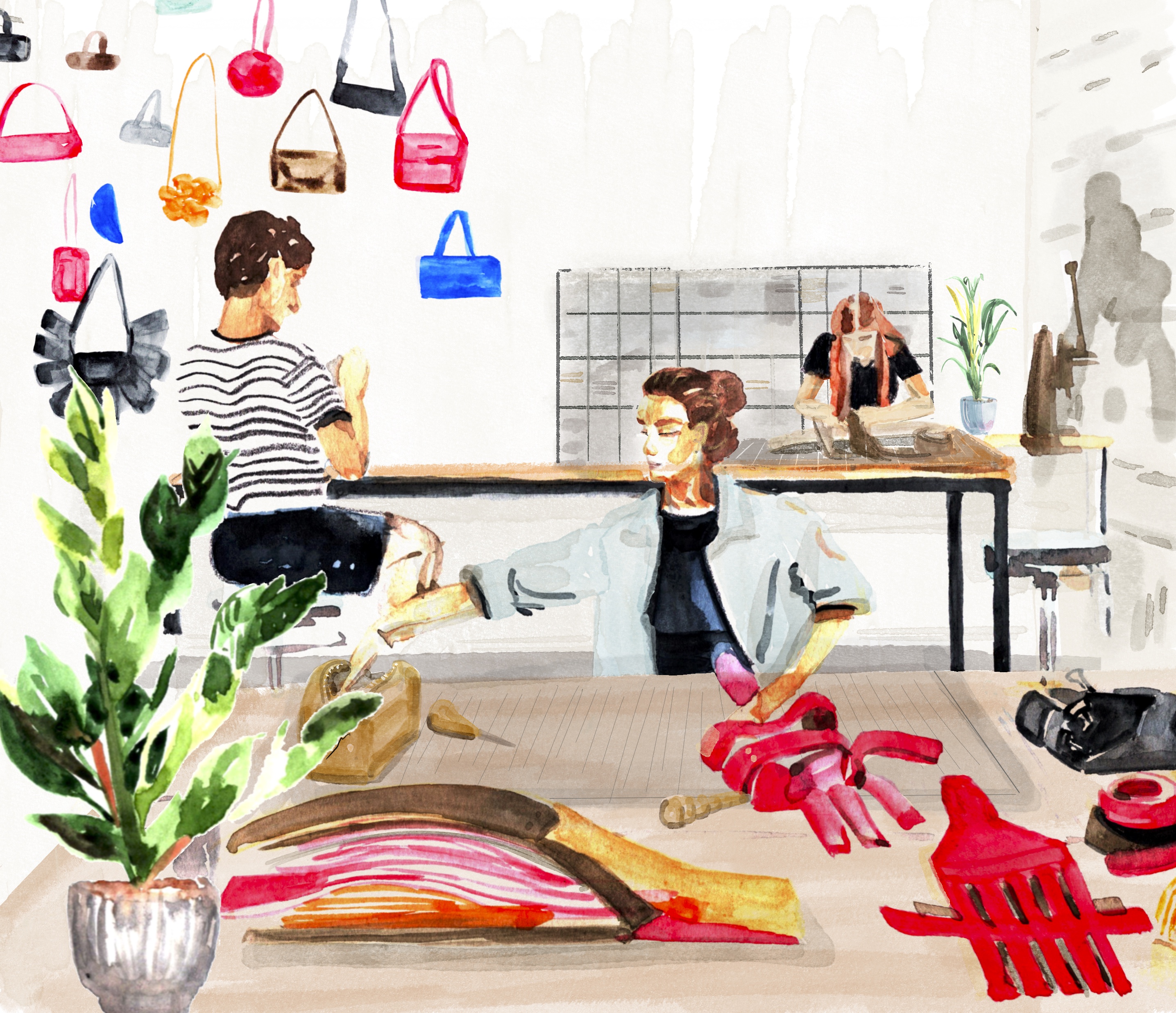 Handmade Barcelona. Leather bag shop.