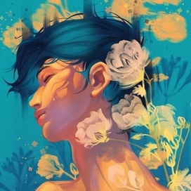 Среди цветов