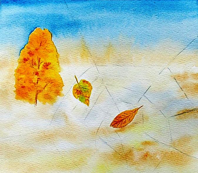 Листья падают в саду