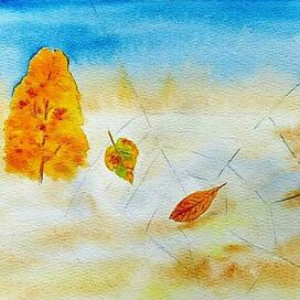 Листья падают в саду