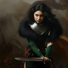 Женский портрет с оружием