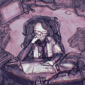 Сон за работой