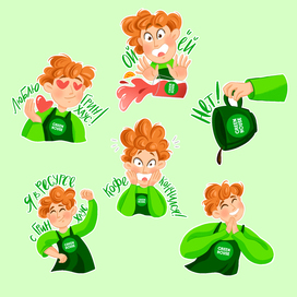 Стикеры для кофейни