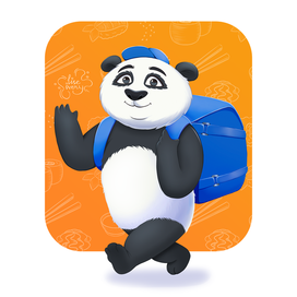 Маскот для службы доставки роллов